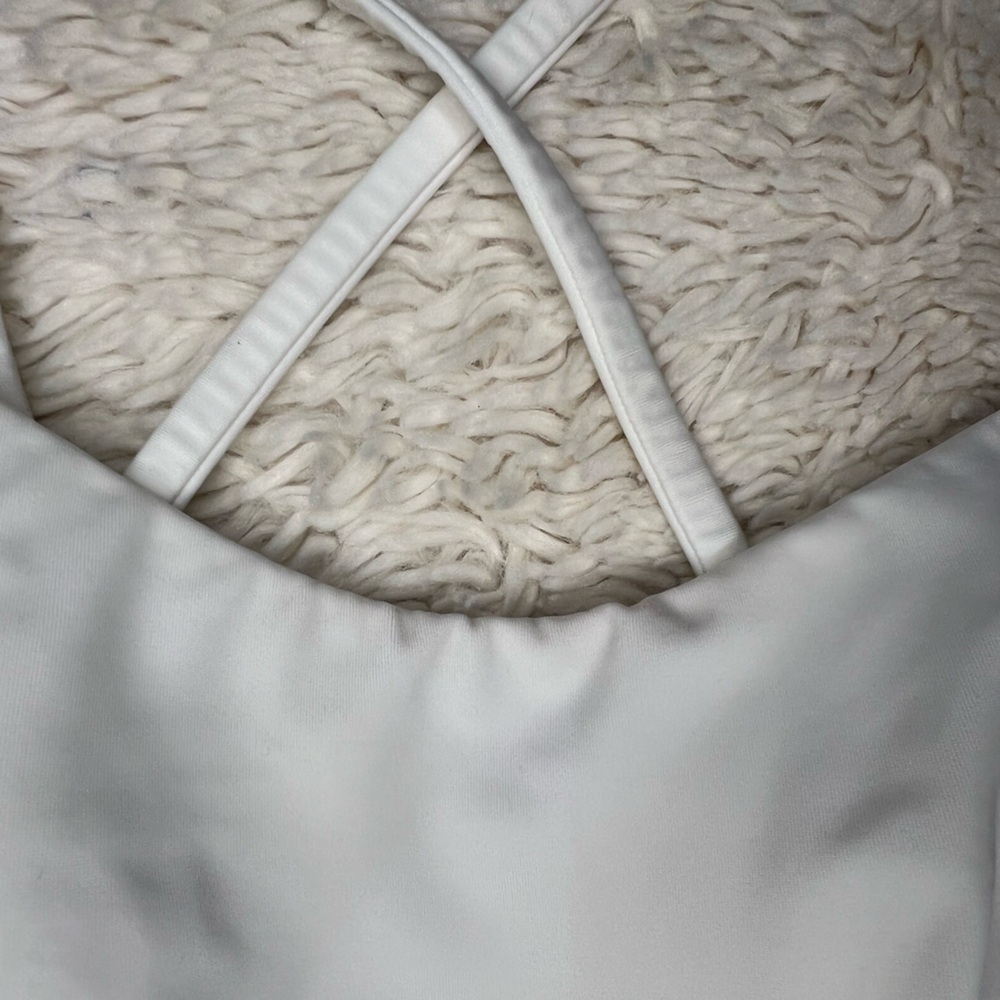Lululemon Like a cloud longline Bra B/C white sz 8 - Picture 6 of 9